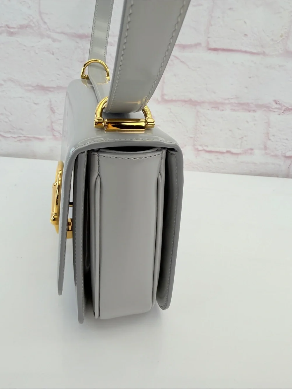 Gucci New Calfskin Siena Shoulder Bag Grey